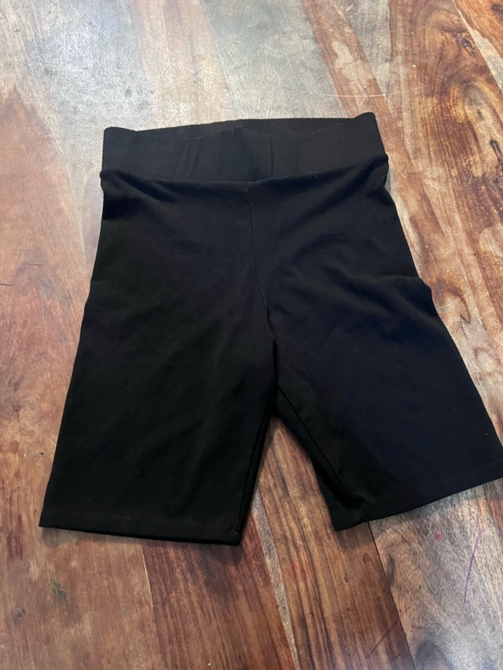 Women's Black Bike Shorts with Wide Waistband